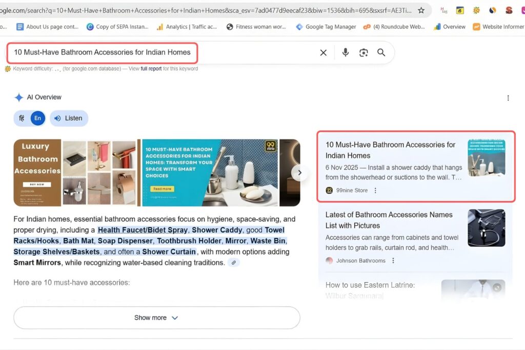 10 Must-Have Bathroom Accessories for Indian Homes Keyword Result