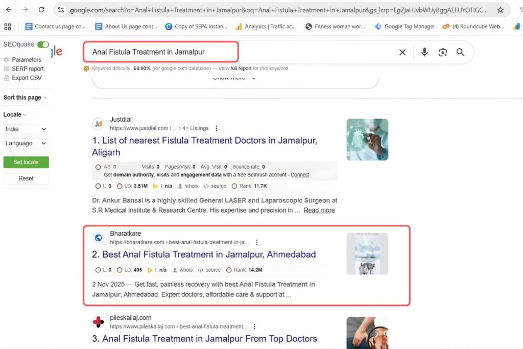 Anal Fistula Treatment in Jamalpur Keyword Result