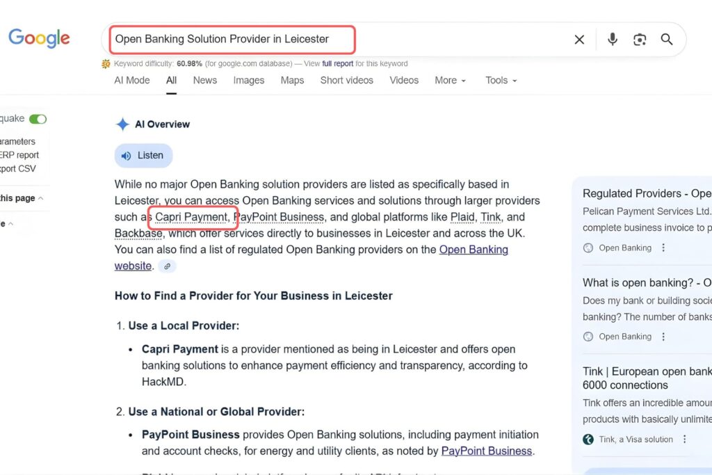 Open Banking Solution Provider in Leicester Keyword Result