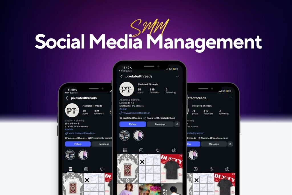 Pixelated Threads Social Media Management