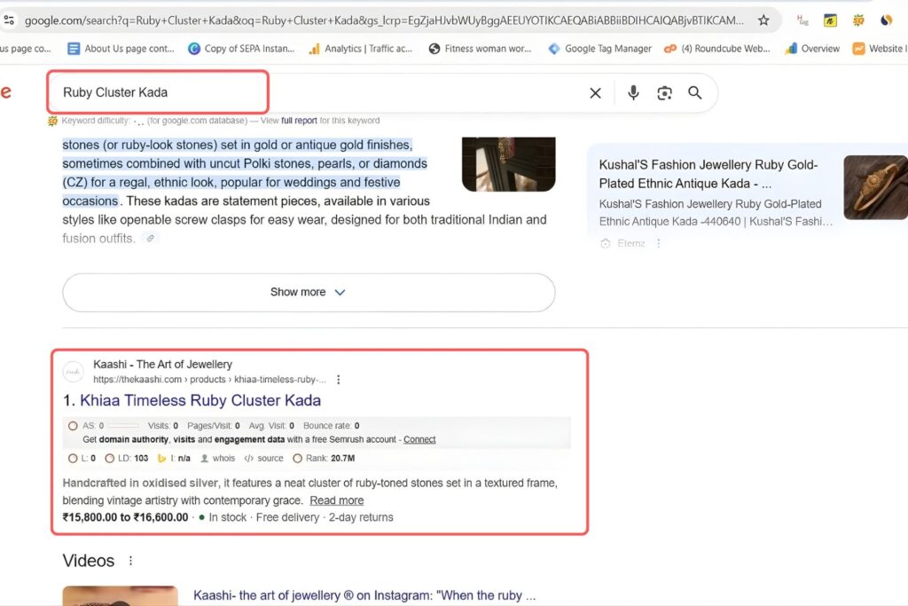 Ruby Cluster Kada Keyword Result