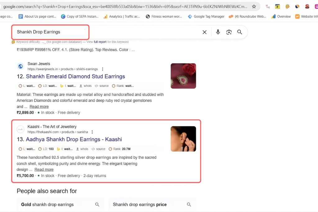 Shankh Drop Earrings Keyword Result