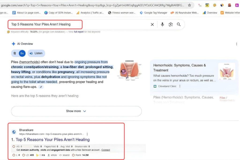 Top 5 Reasons Your Piles Aren't Healing Keyword Result
