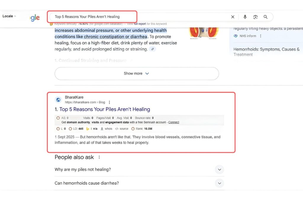 Top 5 Reasons Your Piles Aren't Healing Keyword Result (3)