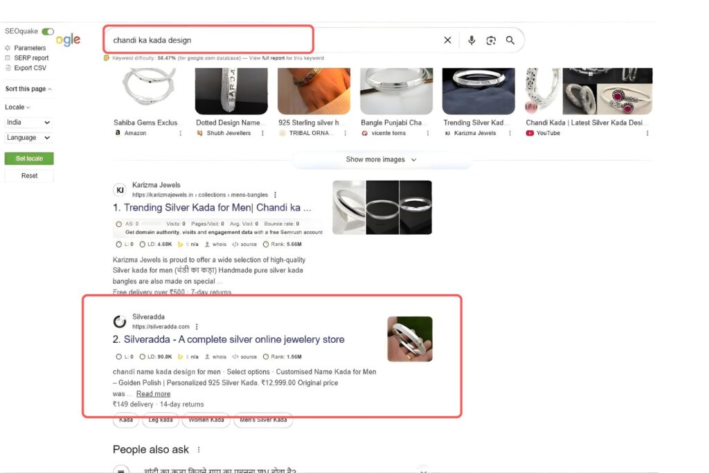 chandi ka kada design Keyword Result