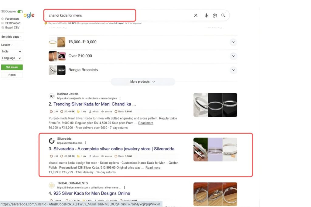 chandi kada for mens Keyword Result