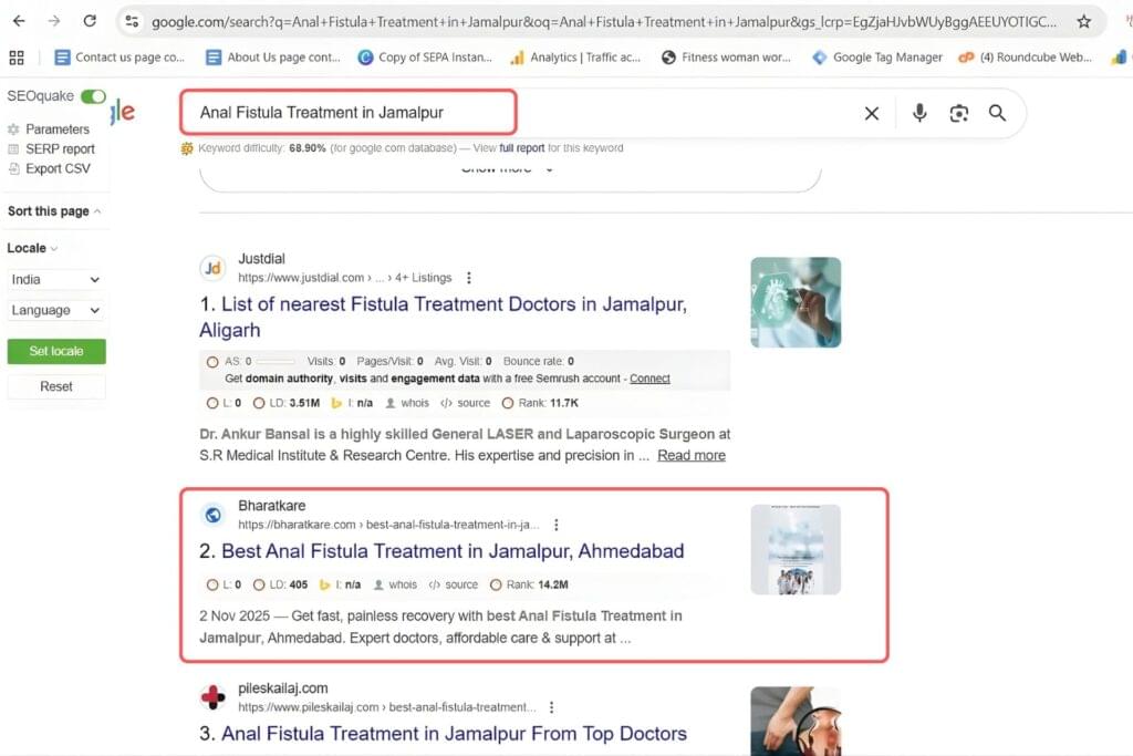 Anal Fistula Treatment in Jamalpur Keyword Result