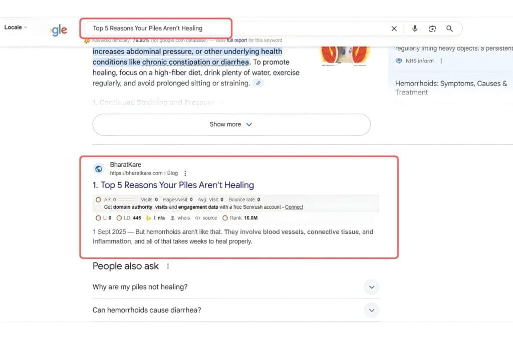 Top 5 Reasons Your Piles Aren't Healing Keyword Result (3)